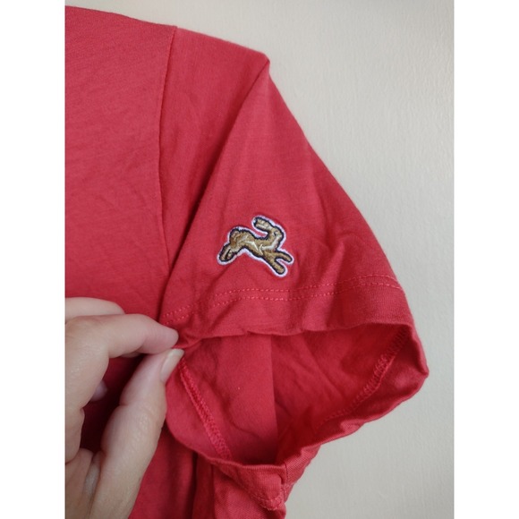 Tracksmith Session Tee Womens Small Merino Wool Blend Running Shirt Orange - Picture 4 of 9